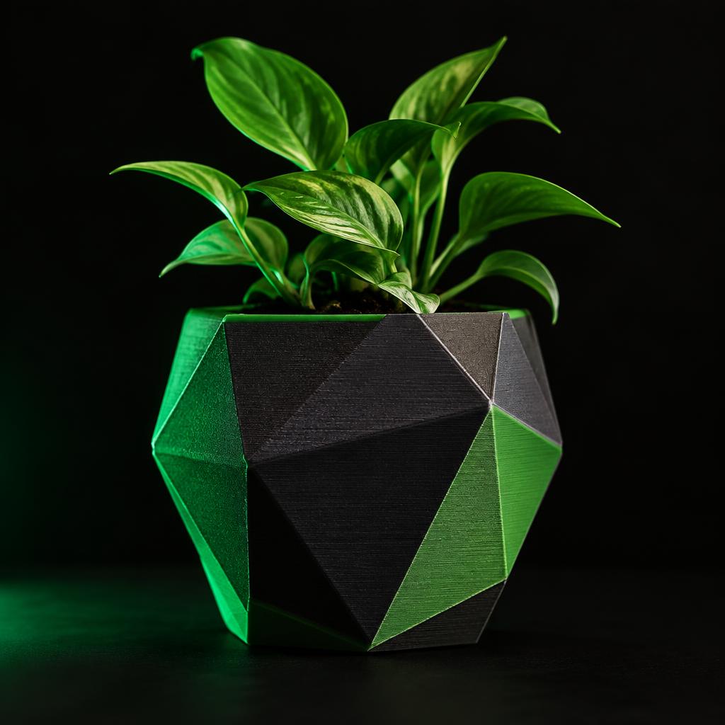 3D отпечатана геометрична саксия